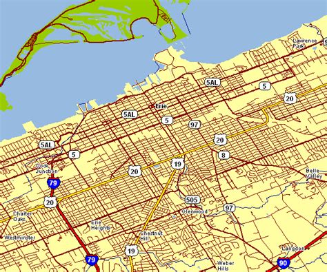CITY OF ERIE, PA MAP .